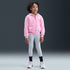 Sudadera con gorro y cierre completo de tejido Fleece para niños pequeños Nike Sportswear Club – Rosa suave medio – vista 4