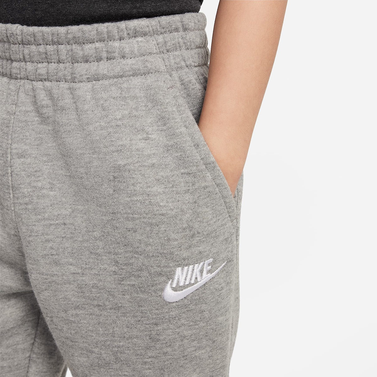 Joggers para niños talla pequeña Nike Sportswear Club Fleece – Gris oscuro jaspeado – vista 3