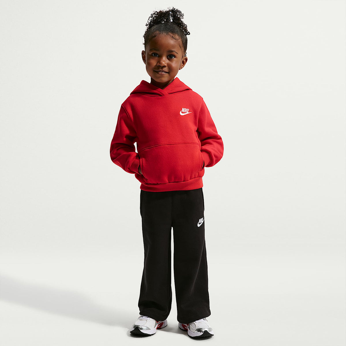 Sudadera con gorro sin cierre infantil Nike Sportswear Club Fleece – Rojo universitario – vista 4