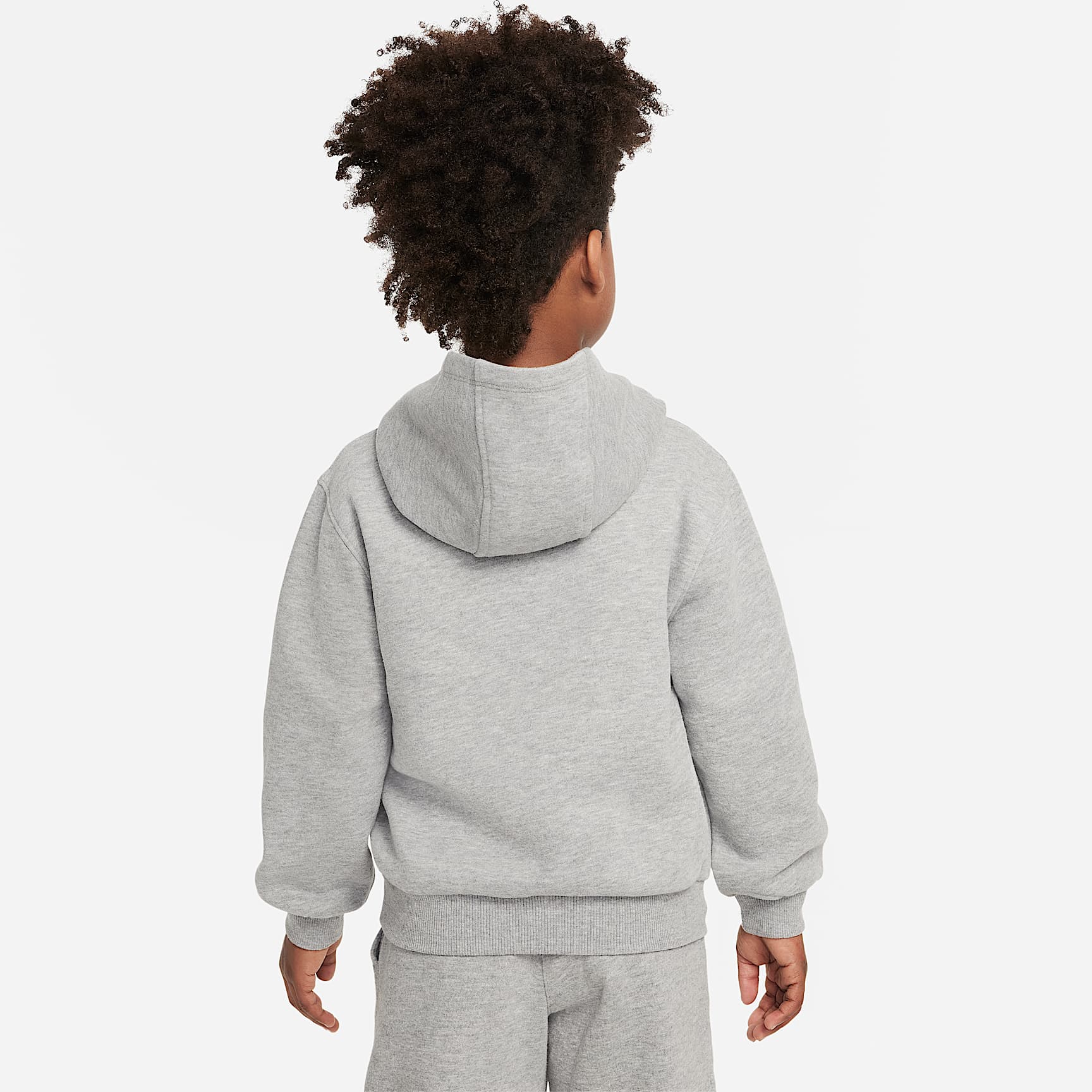 Sudadera con gorro sin cierre para niños talla pequeña Nike Sportswear Club Fleece – Gris oscuro jaspeado – vista 2