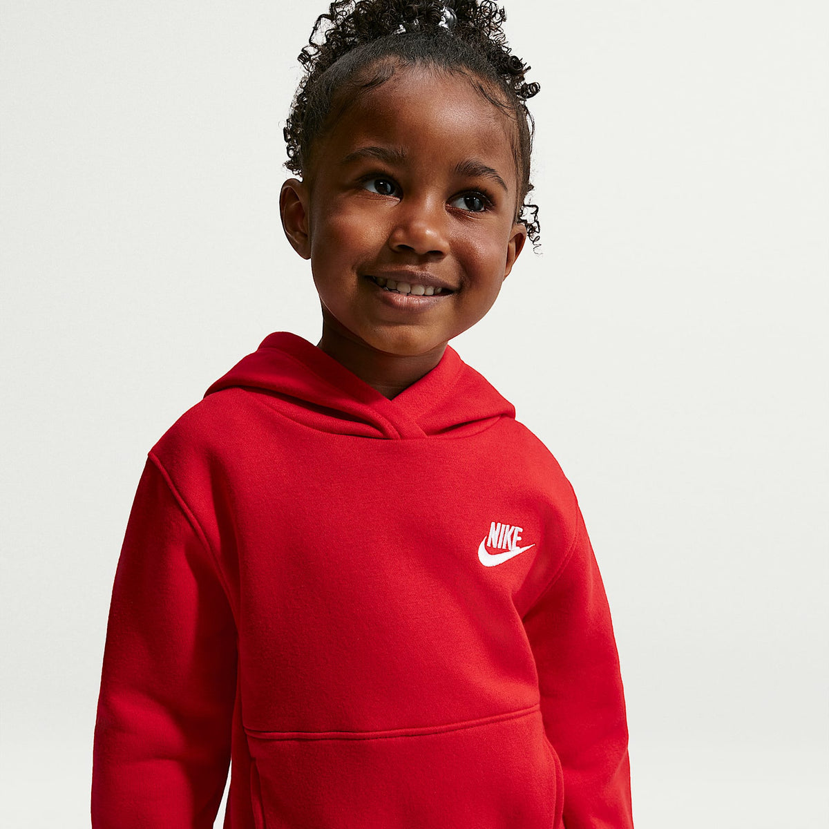 Sudadera con gorro sin cierre infantil Nike Sportswear Club Fleece – Rojo universitario – vista 1