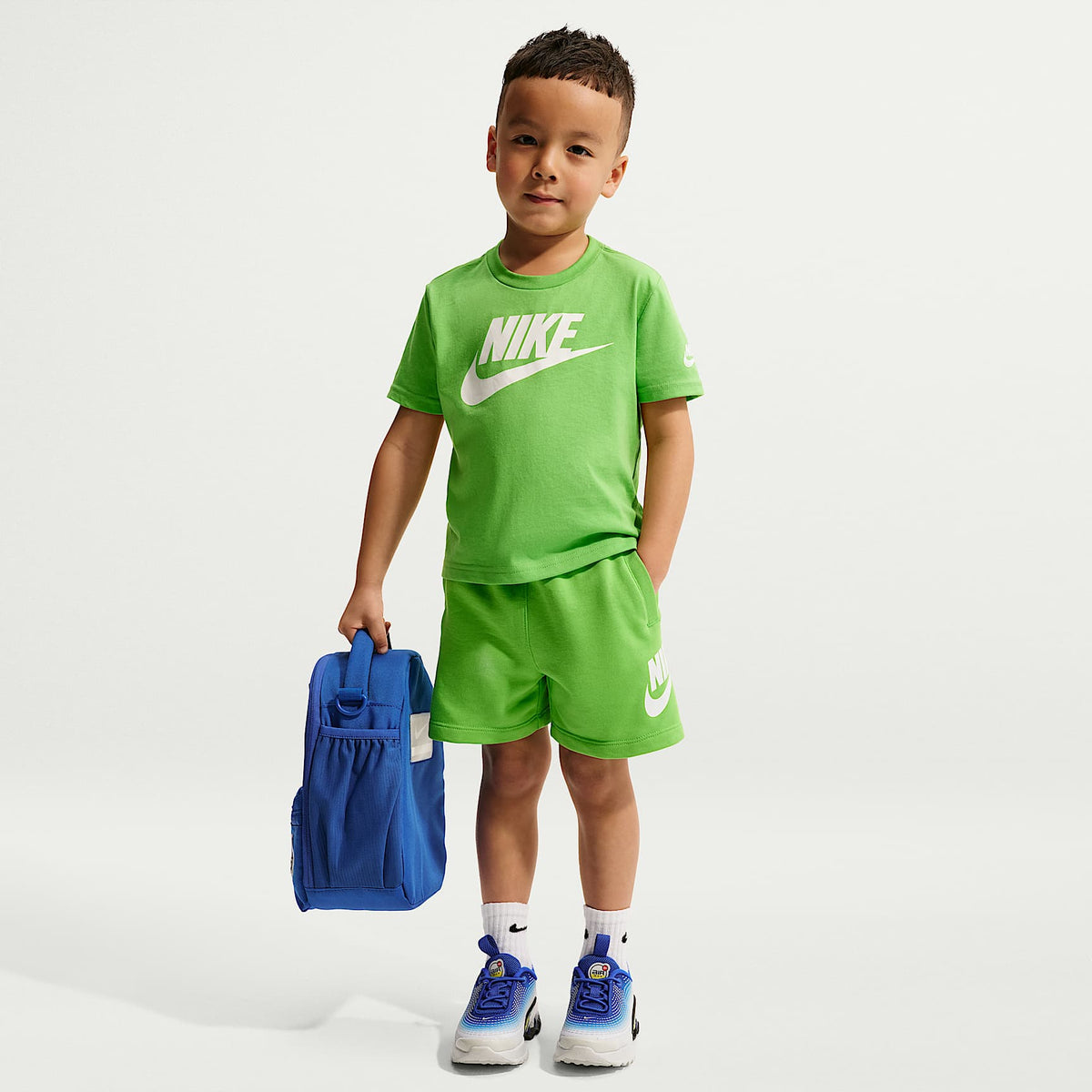 Shorts infantil Nike Sportswear Club French Terry – Verde – vista 1