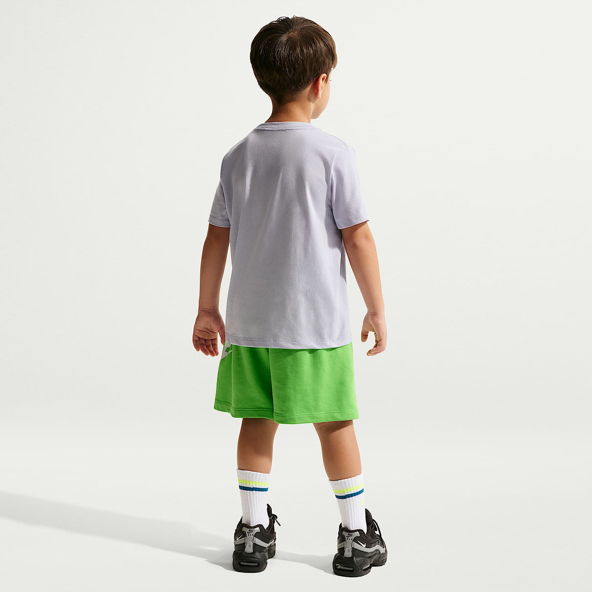 Shorts para niños talla pequeña Nike Sportswear Club French Terry – Verde – vista 6