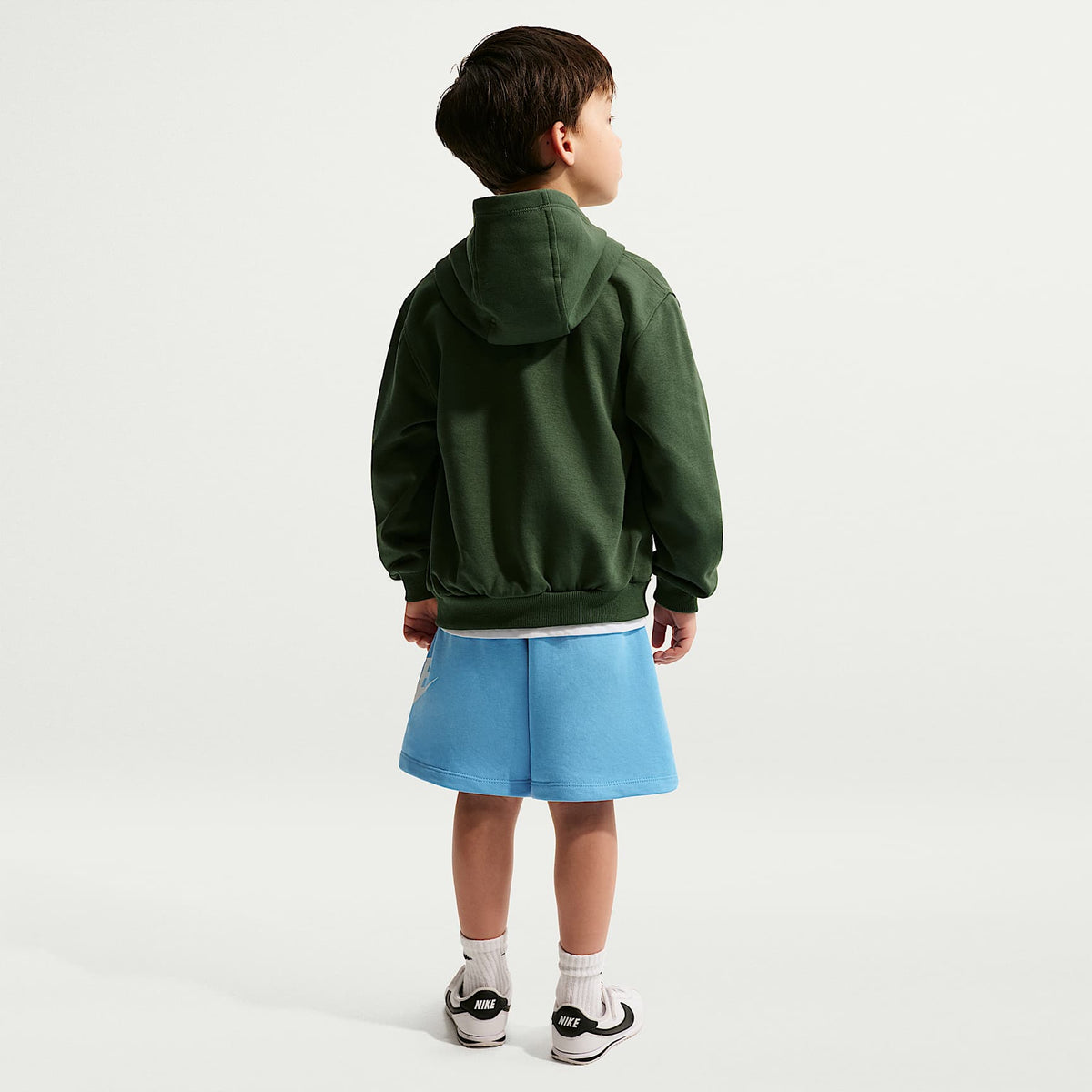 Shorts para niños talla pequeña Nike Sportswear Club French Terry – Azul – vista 5