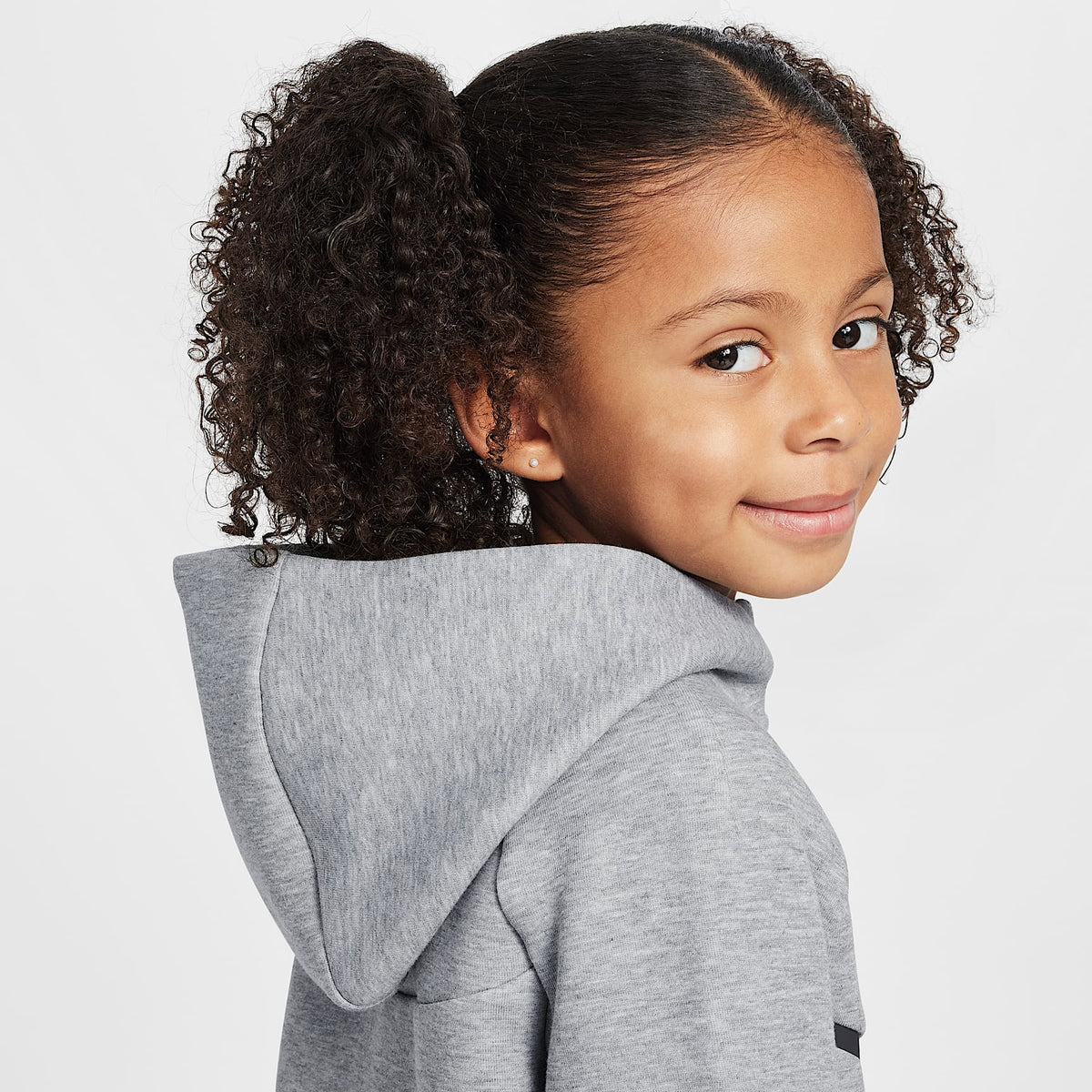 Conjunto de 2 piezas de sudadera de cierre completo Tech Fleece para niños talla pequeña Nike Sportswear – Gris oscuro jaspeado – vista 8