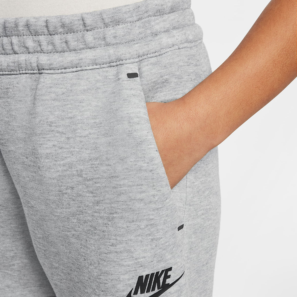 Conjunto de 2 piezas de sudadera de cierre completo Tech Fleece para niños talla pequeña Nike Sportswear – Gris oscuro jaspeado – vista 10