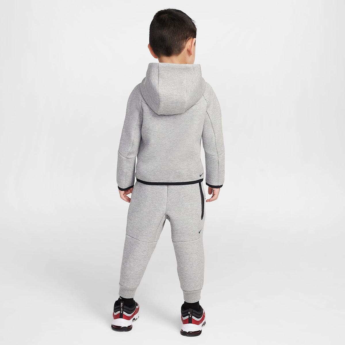 Conjunto de 2 piezas de Tech Fleece de cierre completo infantil Nike Sportswear – Gris oscuro jaspeado – vista 2