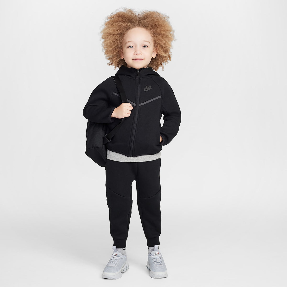 Conjunto de 2 piezas de Tech Fleece de cierre completo infantil Nike Sportswear – Negro – vista 1