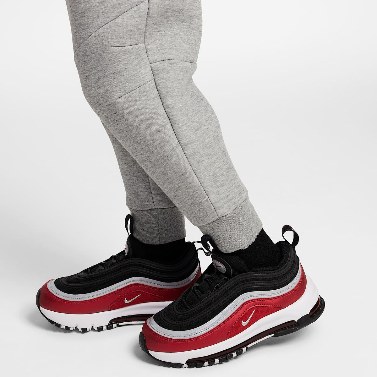Conjunto de 2 piezas de Tech Fleece de cierre completo infantil Nike Sportswear – Gris oscuro jaspeado – vista 12