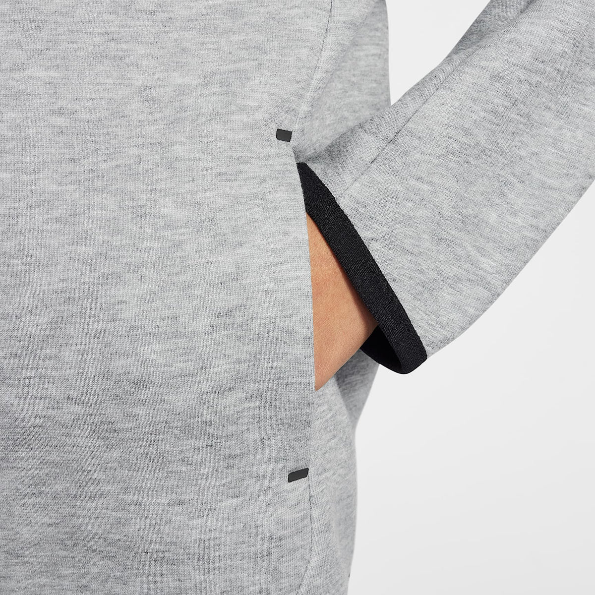 Conjunto de 2 piezas de sudadera de cierre completo Tech Fleece para niños talla pequeña Nike Sportswear – Gris oscuro jaspeado – vista 6