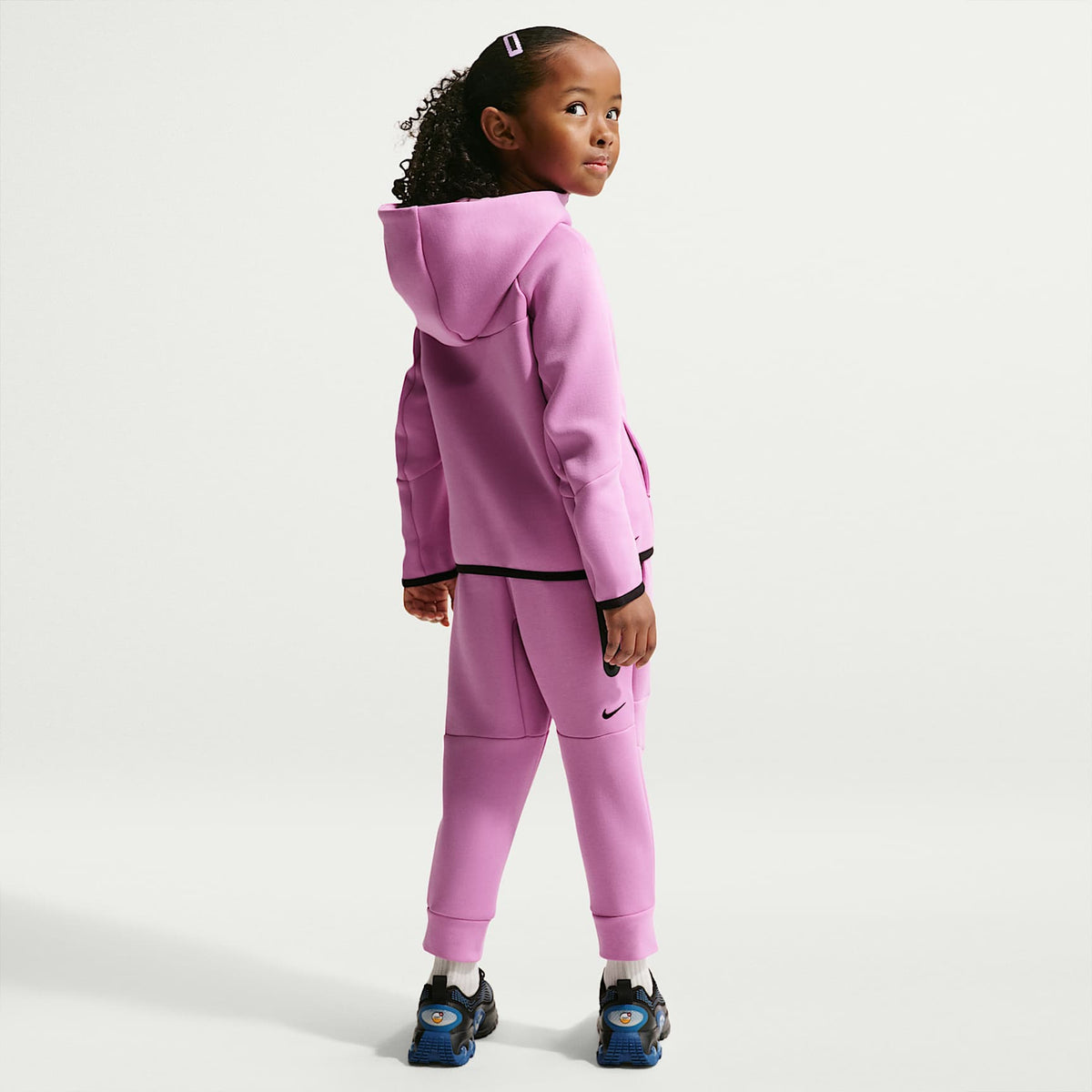 Conjunto de 2 piezas de sudadera de cierre completo Tech Fleece para niños talla pequeña Nike Sportswear – Morado – vista 7