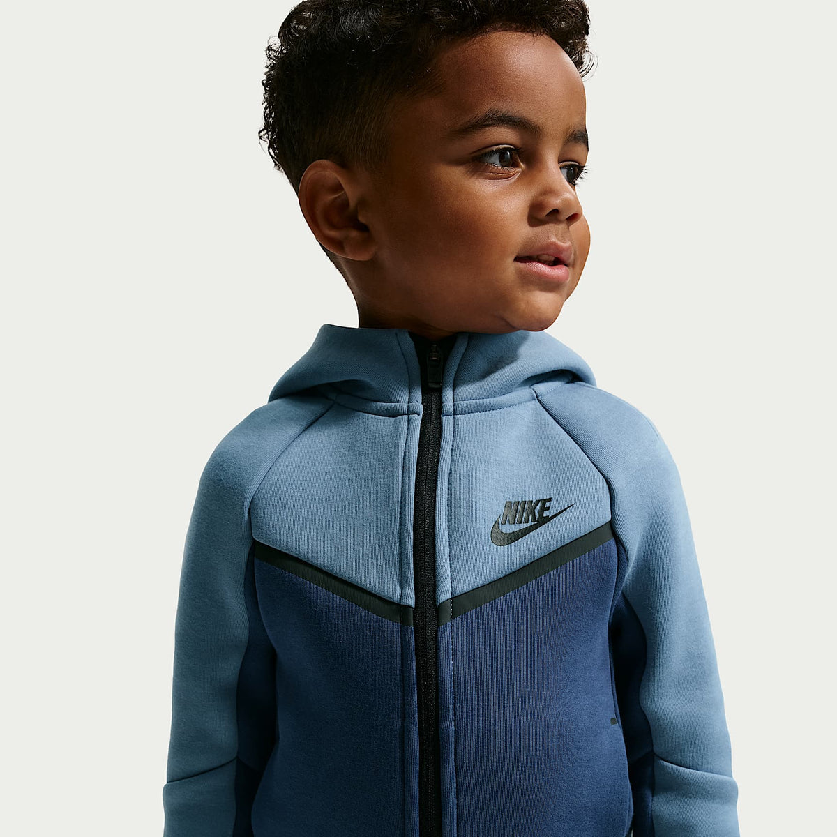 Conjunto de 2 piezas de Tech Fleece de cierre completo infantil Nike Sportswear – Azul de trabajo – vista 2
