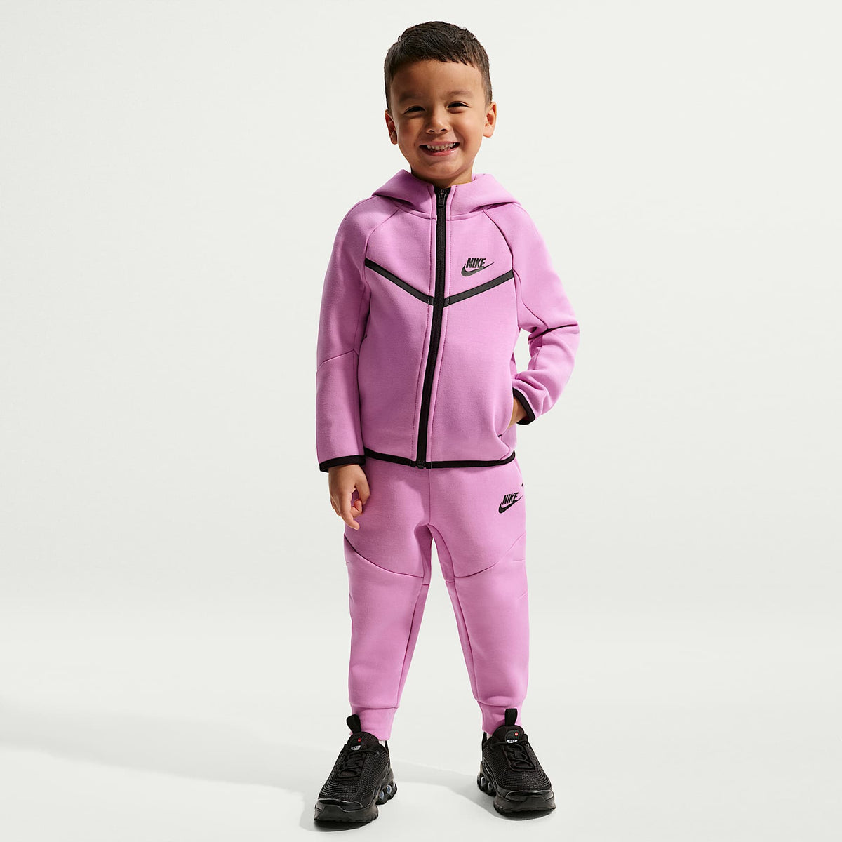 Conjunto de 2 piezas de Tech Fleece de cierre completo infantil Nike Sportswear – Morado – vista 1