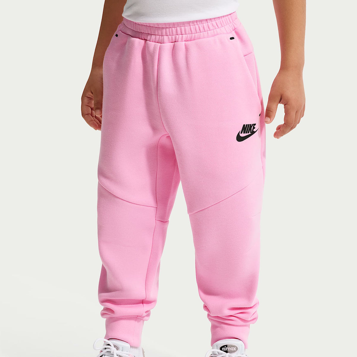 Conjunto de 2 piezas de sudadera de cierre completo Tech Fleece para niños talla pequeña Nike Sportswear – Rosa amanecer – vista 4