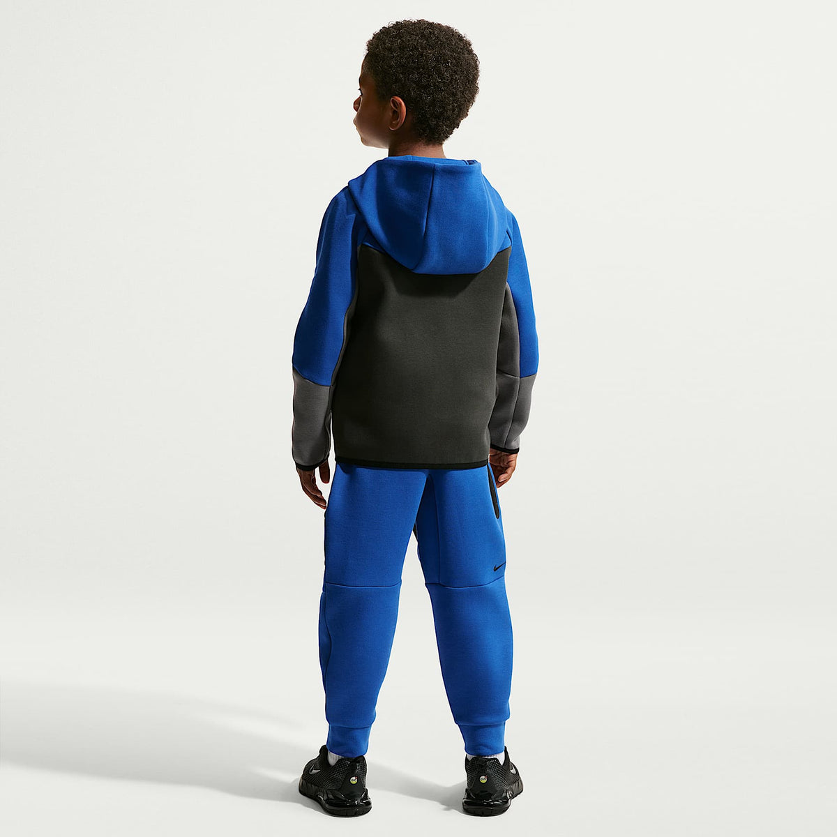 Conjunto de 2 piezas de sudadera de cierre completo Tech Fleece para niños talla pequeña Nike Sportswear – Royal juego – vista 7