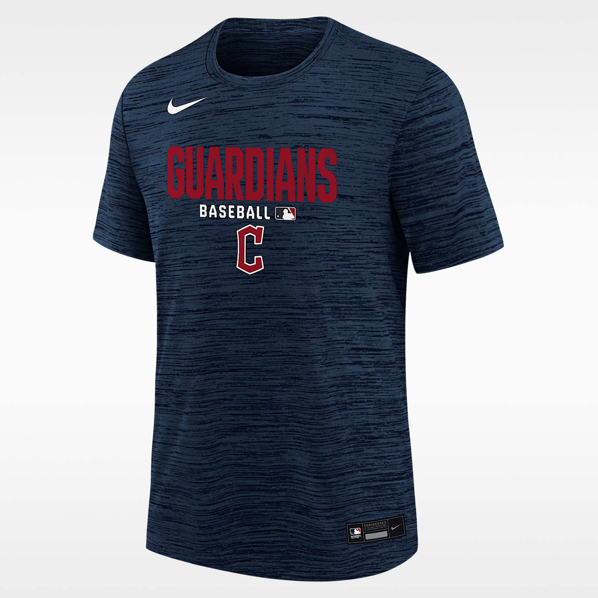Playera Nike Dri-FIT de la MLB para niños talla grande Cleveland Guardians Authentic Collection Velocity – Azul marino universitario – vista 1