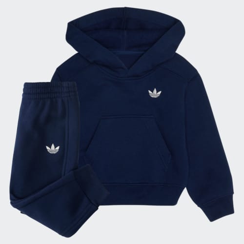 Conjunto adidas Originals 2-Piece Long Sleeve Essential Fleece Hooded Pullover & Jogger Pant Set para Bebés y Niños Pequeños KL6643