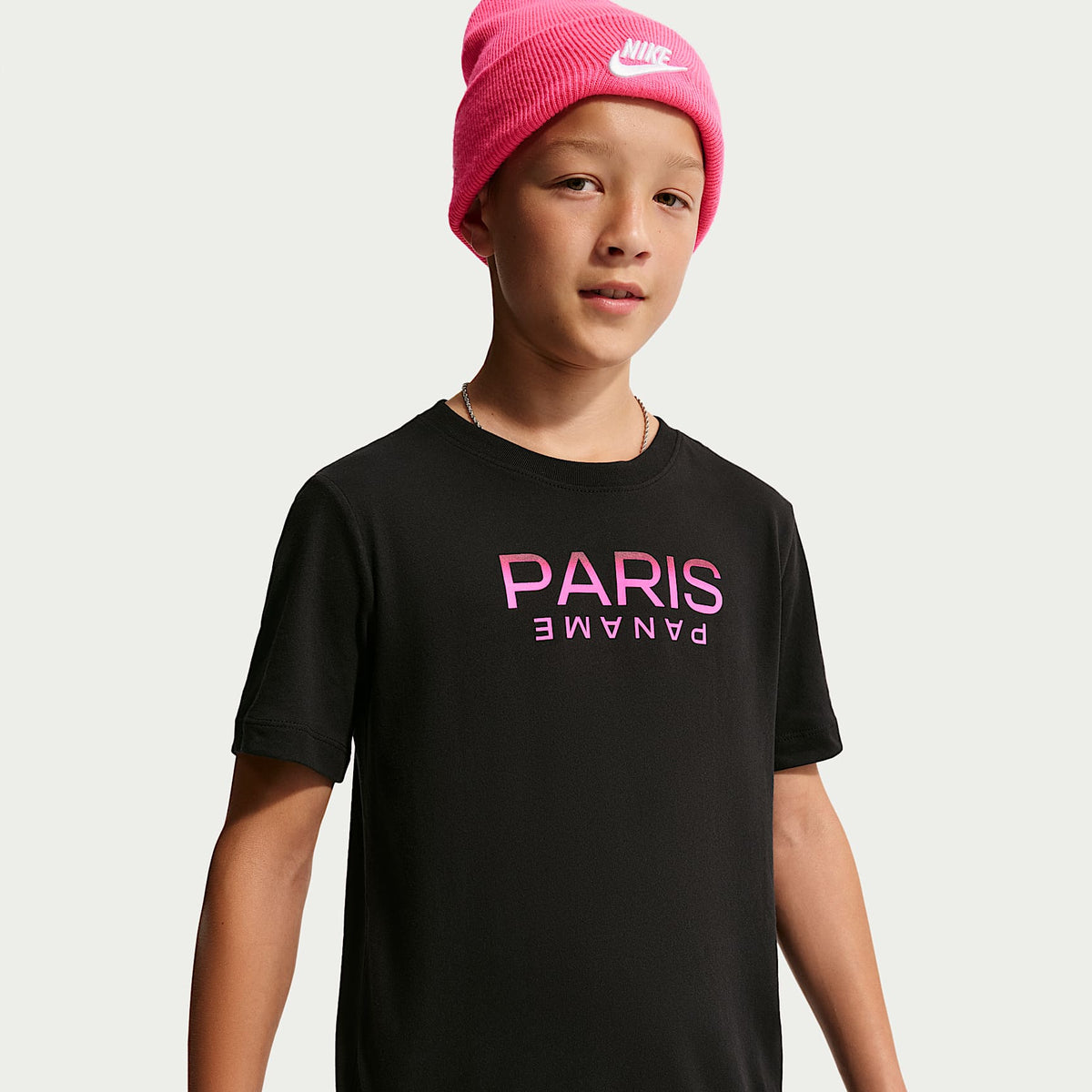 Playera Nike para niños talla grande del Paris Saint-Germain – Negro – vista 1