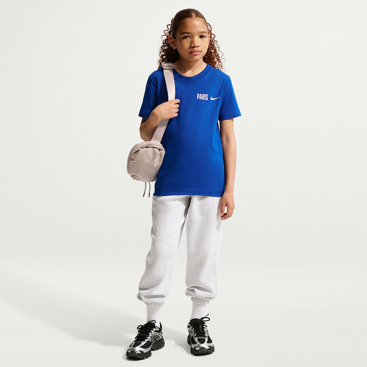 Playera de futbol Nike del Paris Saint-Germain para niños talla grande – Azul eléctrico – vista 4
