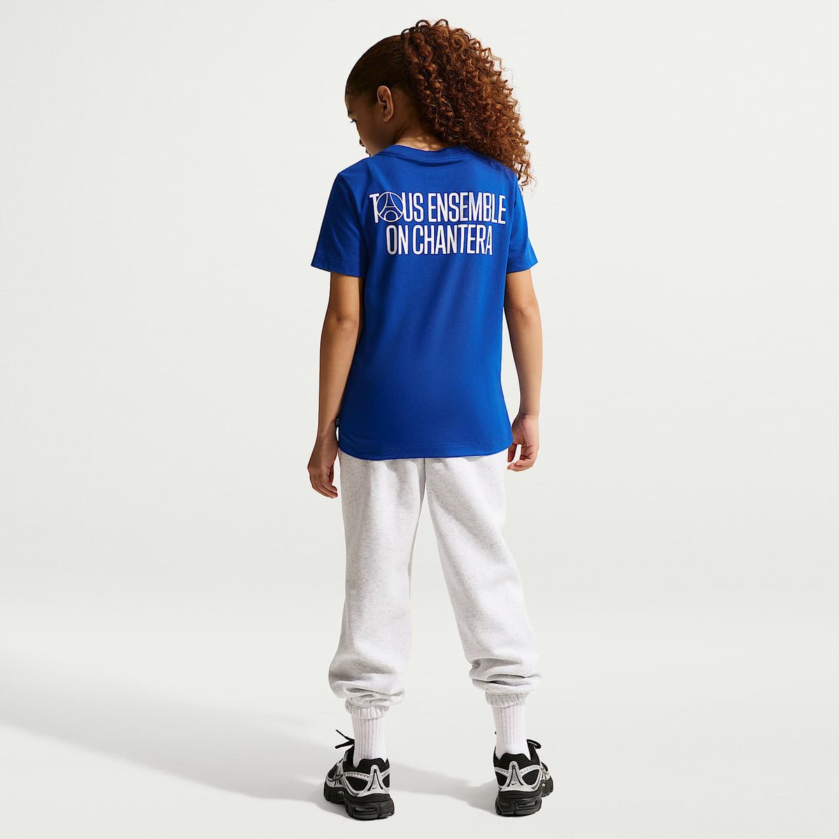 Playera de futbol Nike del Paris Saint-Germain para niños talla grande – Azul eléctrico – vista 5