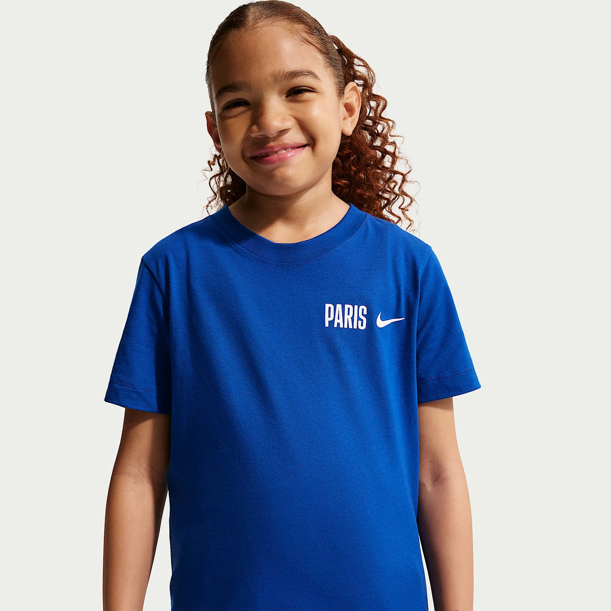Playera de futbol Nike del Paris Saint-Germain para niños talla grande – Azul eléctrico – vista 1