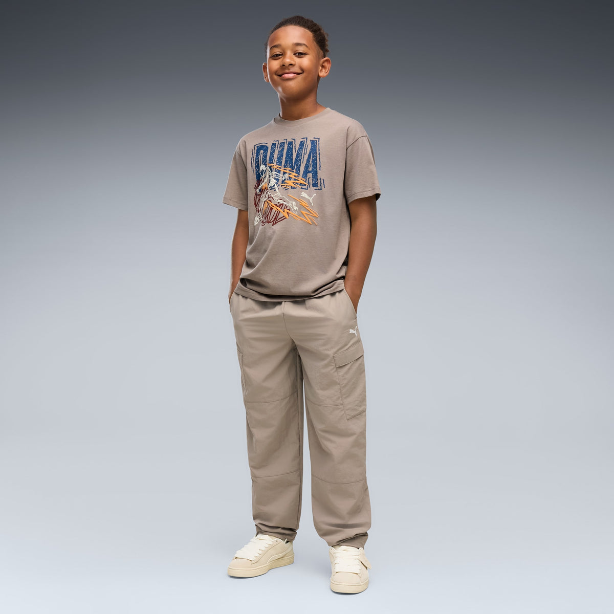 Pantalones cargo holgados WARDROBE Essentials para adolescentes – Mouse Gray – vista 1