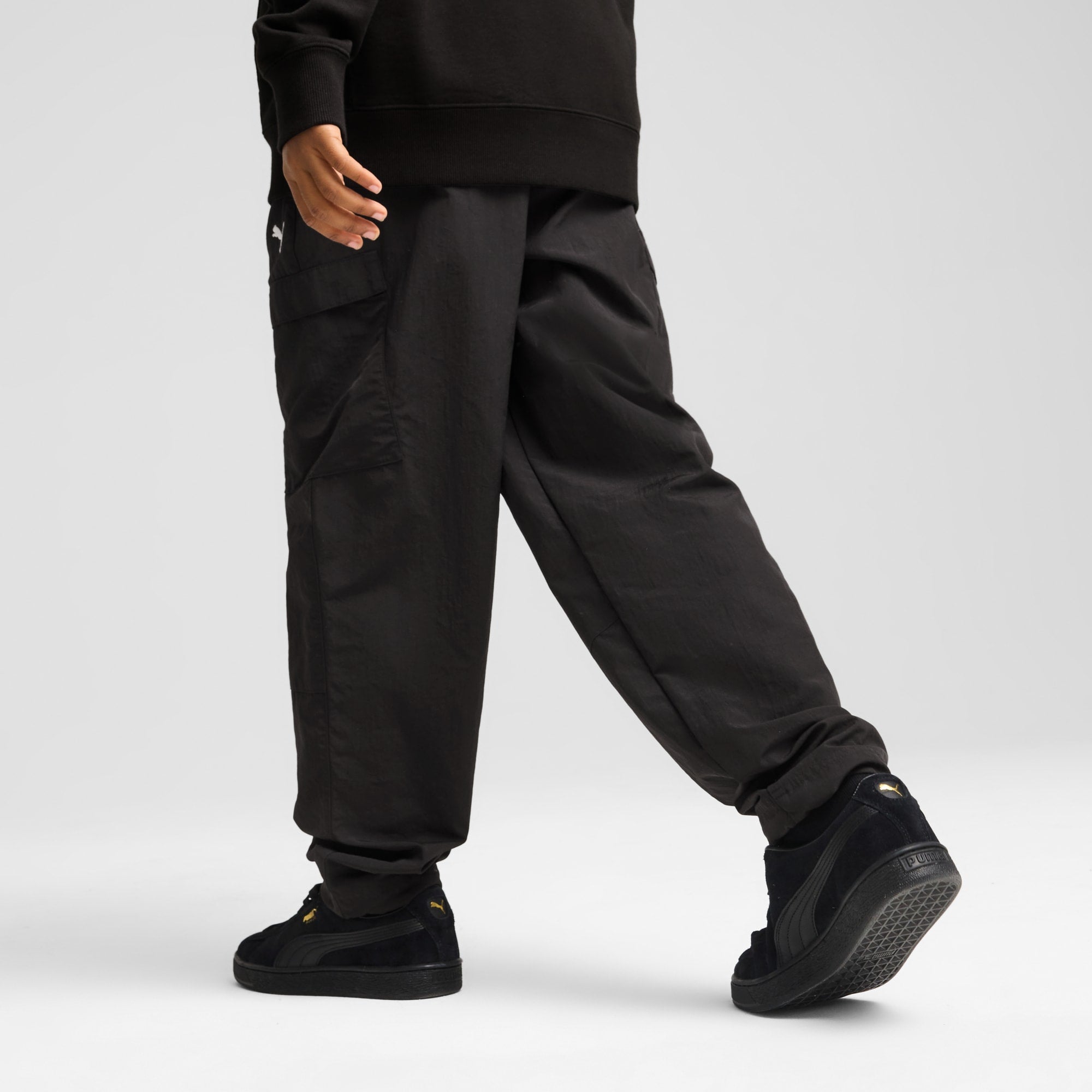 Pantalones cargo holgados WARDROBE Essentials para adolescentes – PUMA BLACK – vista 2