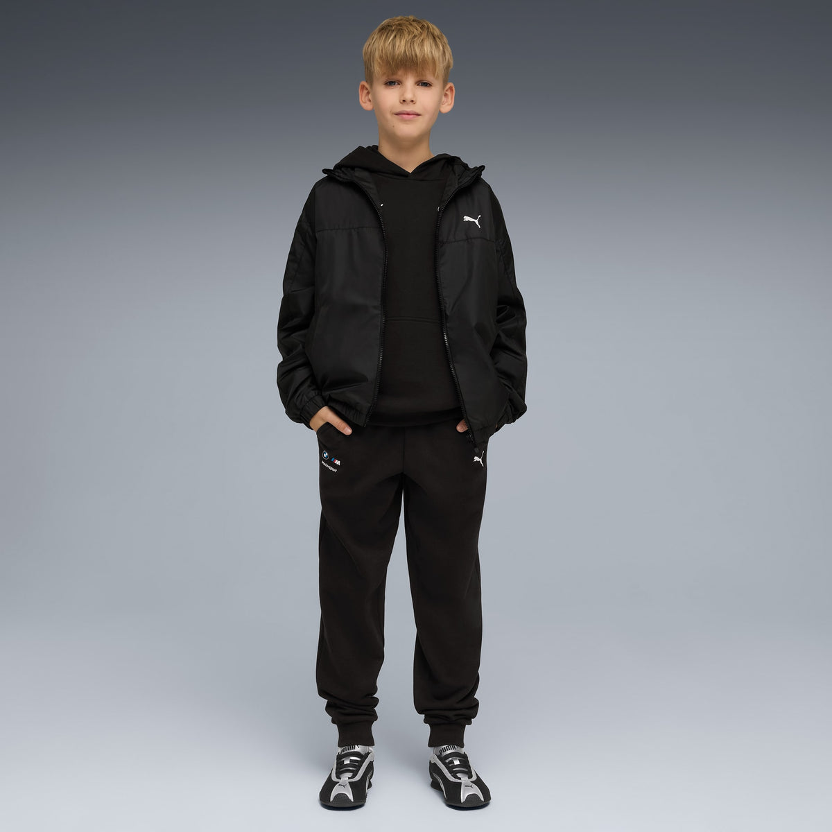 Pantalón BMW M MOTORSPORT Essentials para niños grandes – PUMA BLACK – vista 3