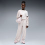 Pantalón ancho acanalado juvenil PUMA Essentials – Misty Pink Heather – vista 1