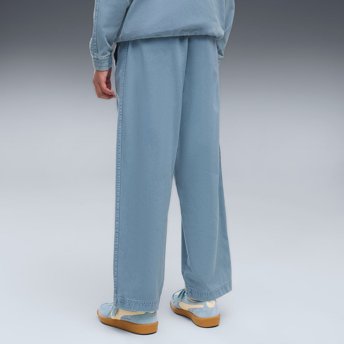 Pantalón holgado de tejido twill deslavado juvenil T7 – COOL BLUE – vista 4