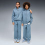Pantalón holgado de tejido twill deslavado juvenil T7 – COOL BLUE – vista 1