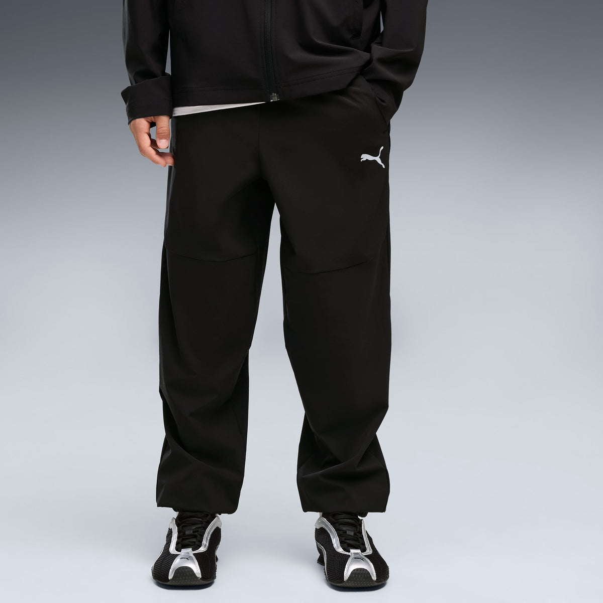 Pantalón juvenil tejido elástico en 4 direcciones PUMATECH – PUMA BLACK – vista 3