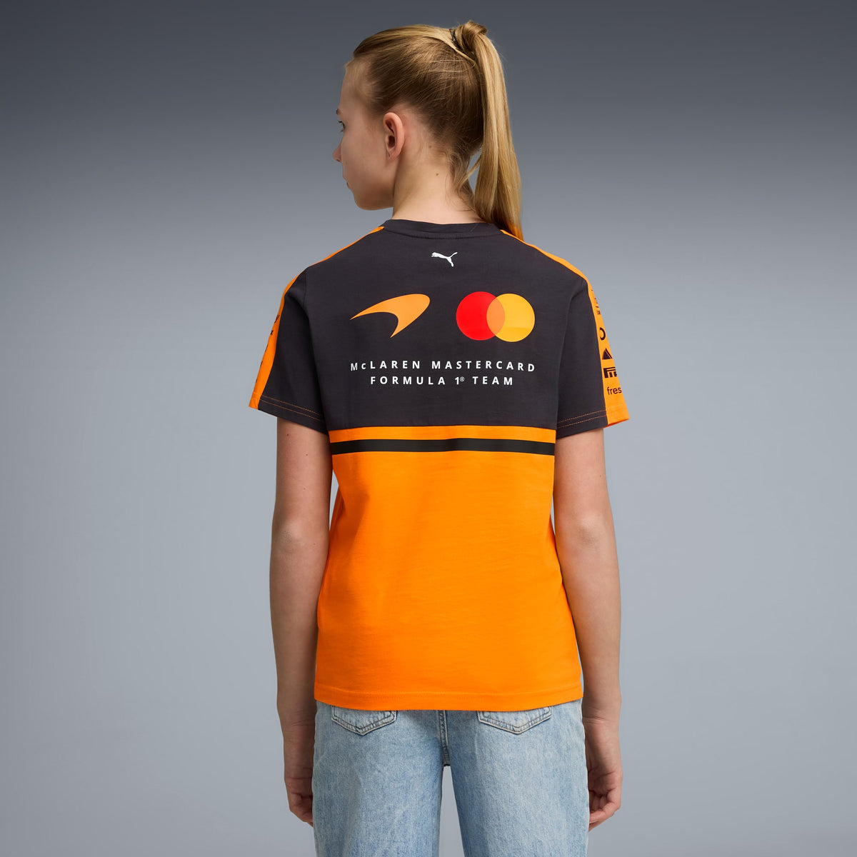 Playera McLAREN MASTERCARD F1 TEAM Réplica juvenil – Papaya – vista 2