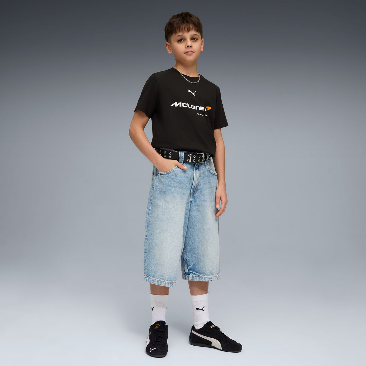 Playera McLAREN RACING Big Logo para adolescentes – PUMA BLACK – vista 3