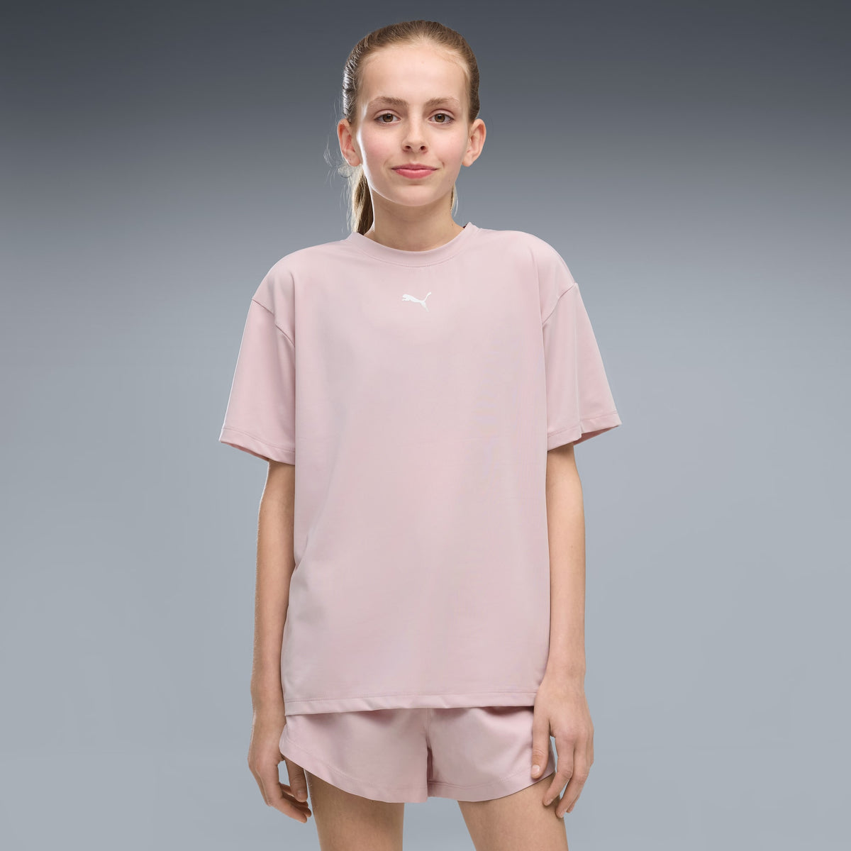 Playera Train All Day Essentials para adolescentes – Misty Pink – vista 1