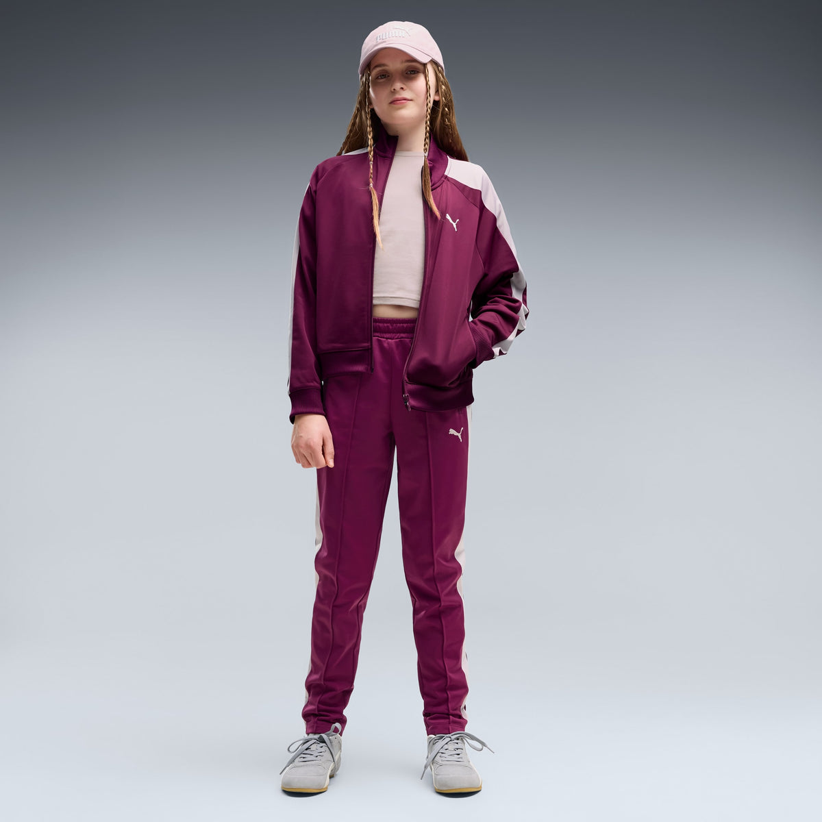 Playera corta T7 para adolescentes – Misty Pink – vista 3