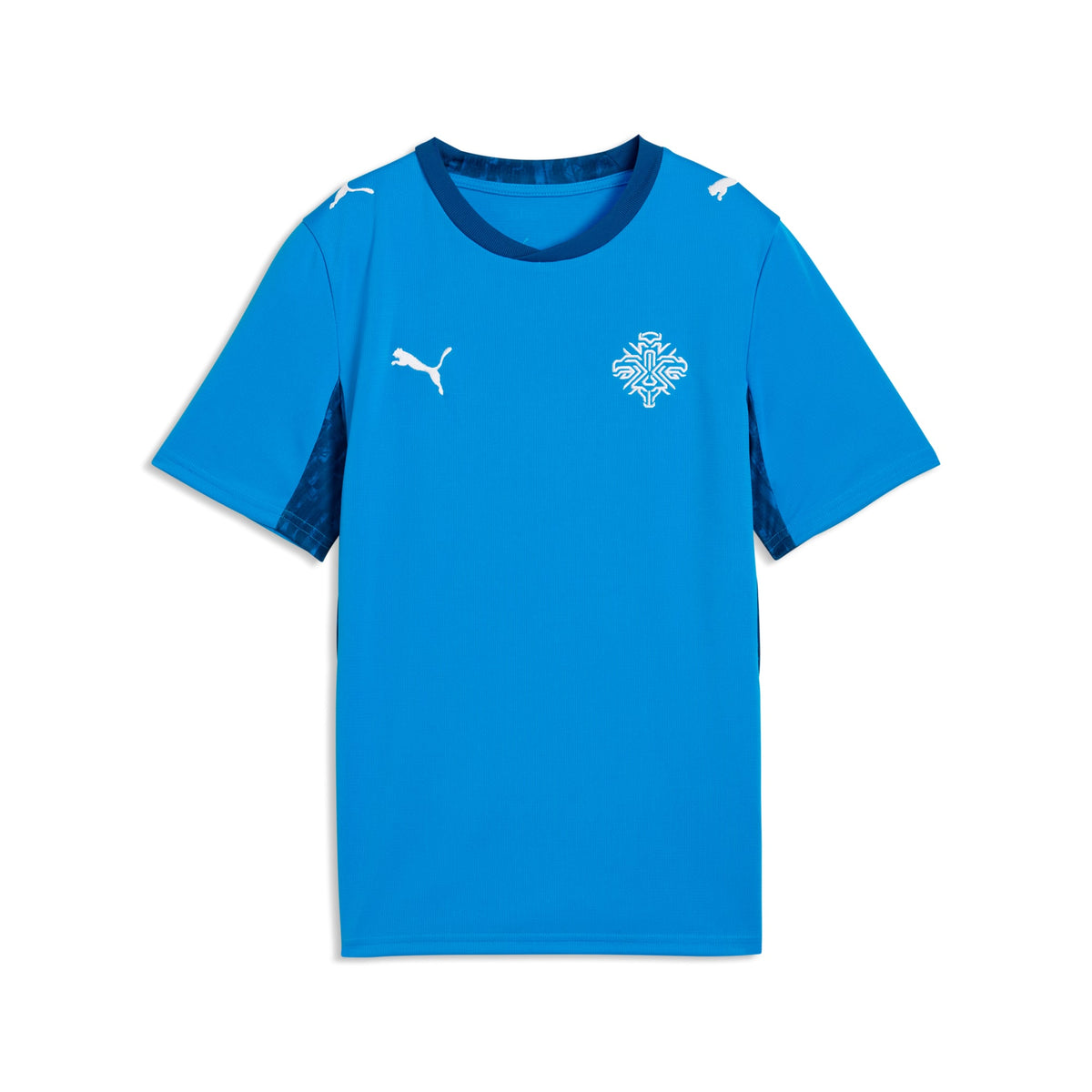 Playera de fútbol juvenil Islandia local – Electro Royal-PUMA White – vista 5