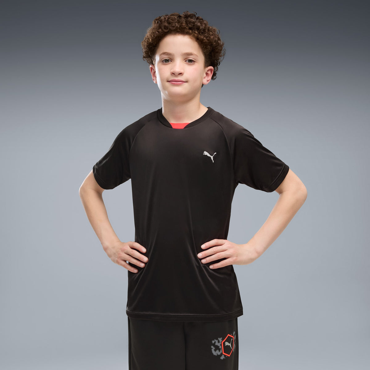 Playera estampada juvenil Active Sports – PUMA BLACK – vista 2