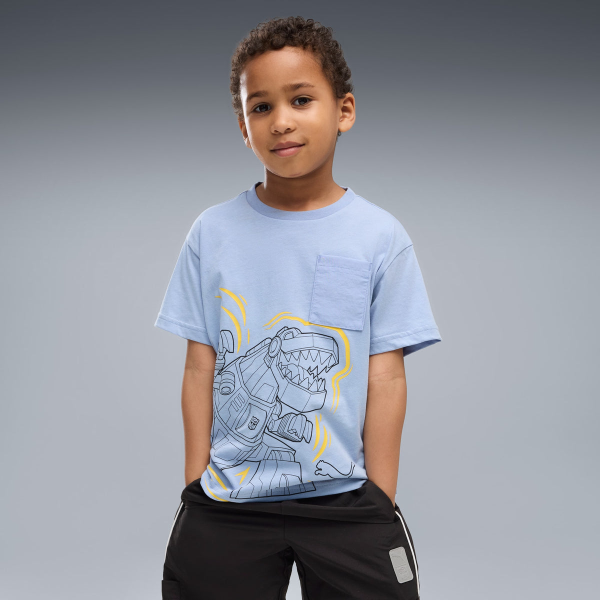 Playera holgada PUMA x TRANSFORMERS para niños – Chambray Blue – vista 1