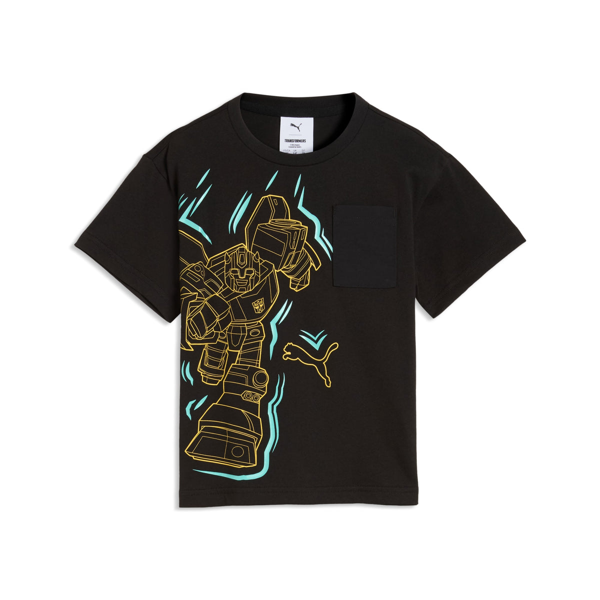 Playera holgada PUMA x TRANSFORMERS para niños – PUMA BLACK – vista 4