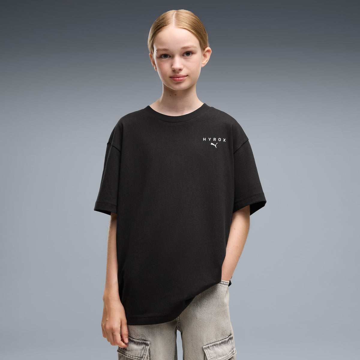 Playera juvenil PUMA x HYROX – PUMA BLACK – vista 1