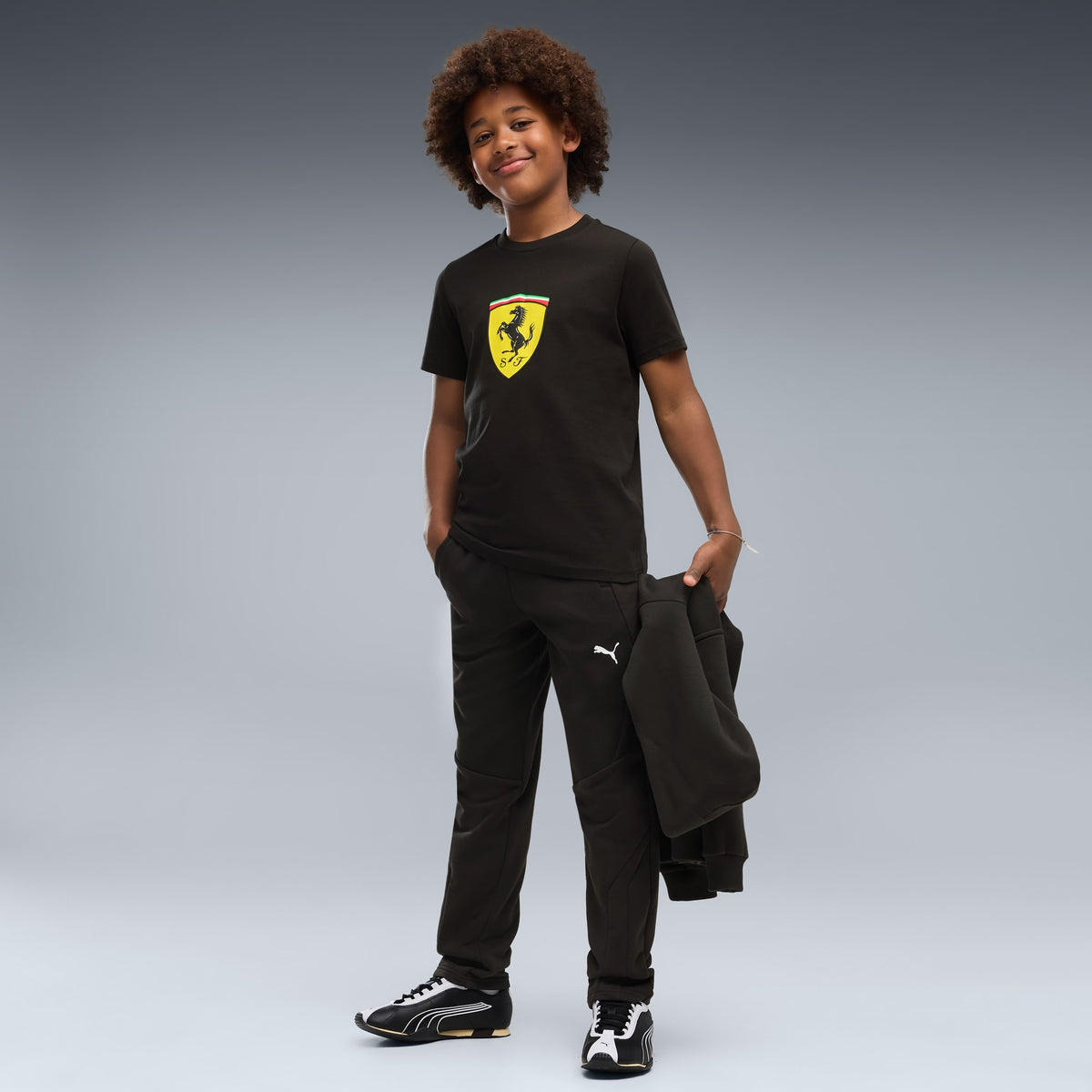 Playera juvenil Scuderia Ferrari – PUMA BLACK – vista 3