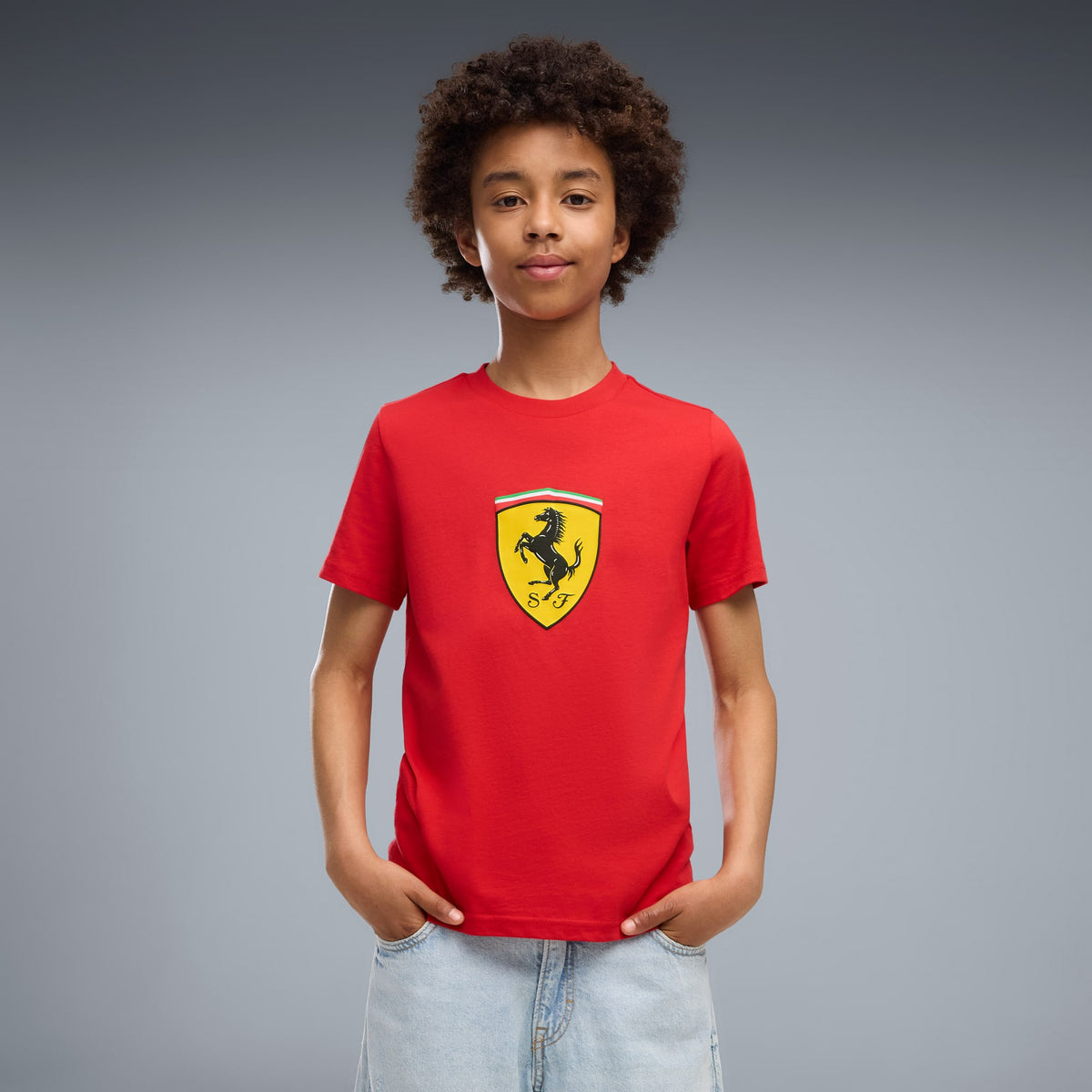 Playera juvenil Scuderia Ferrari – Rosso Corsa – vista 1
