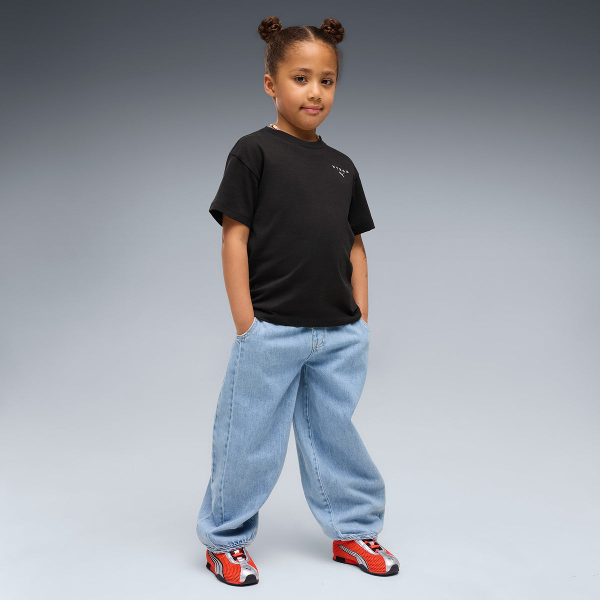 Playera para niños PUMA x HYROX – PUMA BLACK – vista 3