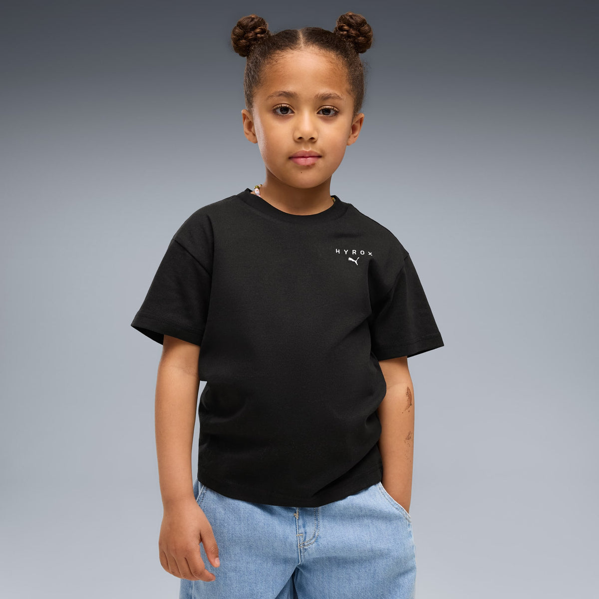 Playera para niños PUMA x HYROX – PUMA BLACK – vista 1