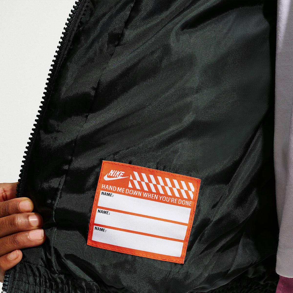 Chamarra acolchada de piel sintética para niños talla pequeña Nike – Negro – vista 6