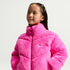 Chamarra acolchada de piel sintética para niños talla pequeña Nike – Rosa alegre – vista 1