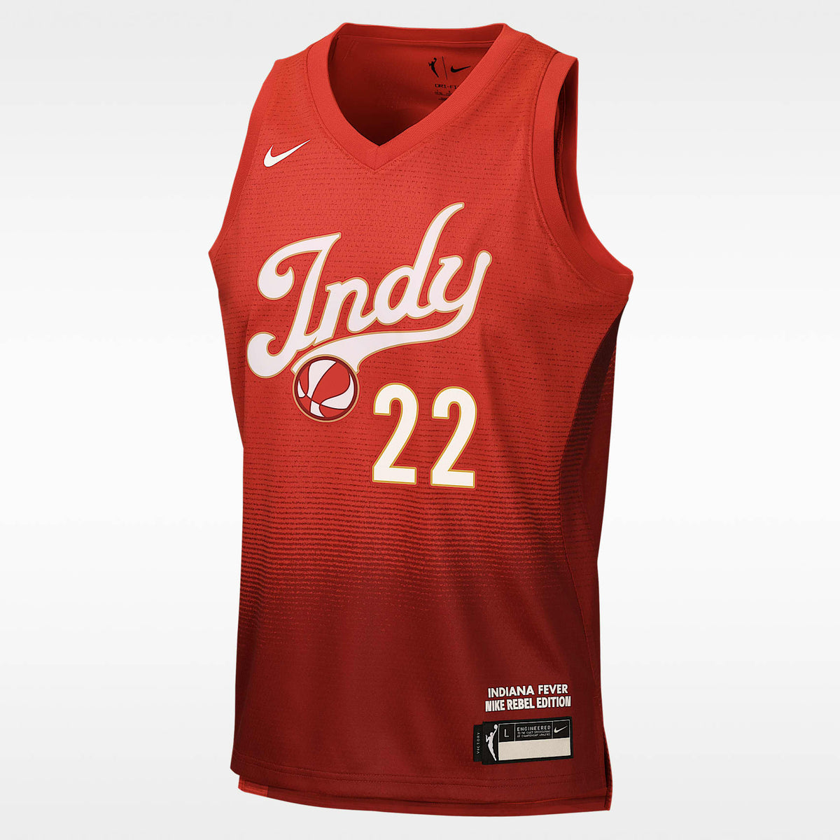 Jersey Nike de la WNBA para niños talla grande Caitlin Clark Indiana Fever Rebel Edition – Rojo universitario – vista 1
