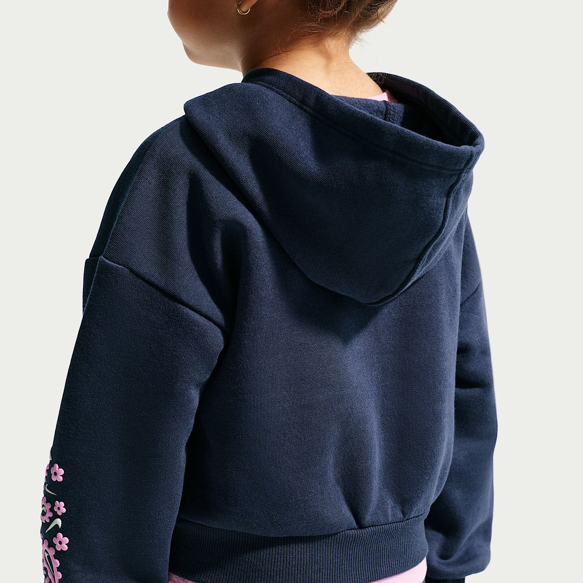 Conjunto infantil de pantalones de entrenamiento y sudadera con gorro Nike Retro Remix – Azul marino medianoche – vista 3