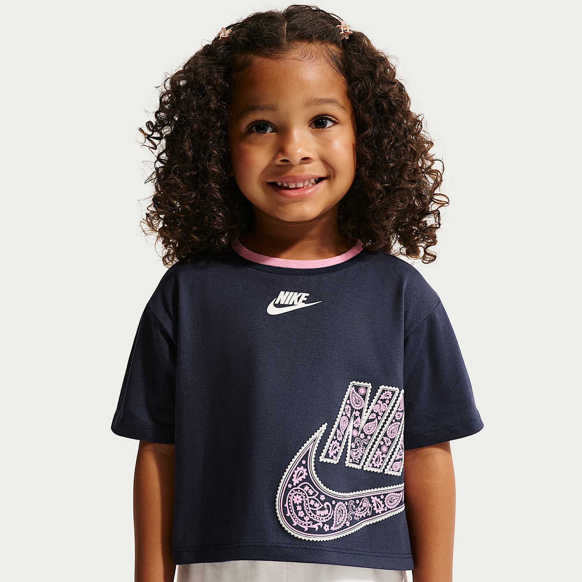 Playera infantil Nike Retro Remix – Azul marino medianoche – vista 1